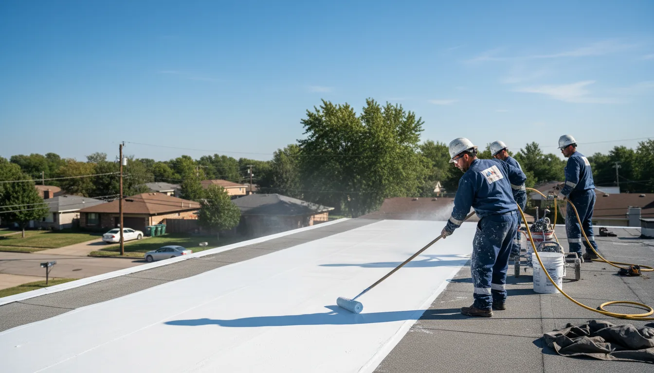 Commercial roof coating in Linn, TX near me